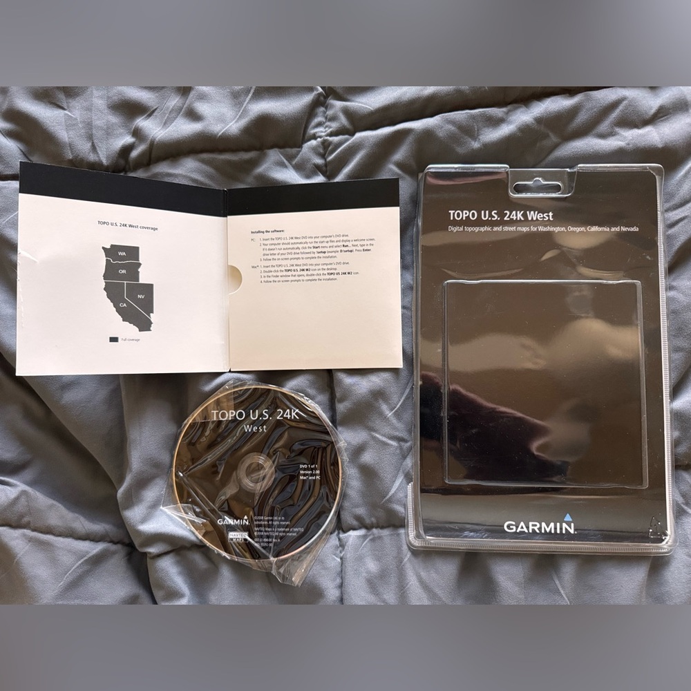 Garmin TOPO U.S. 24K West DVD Maps